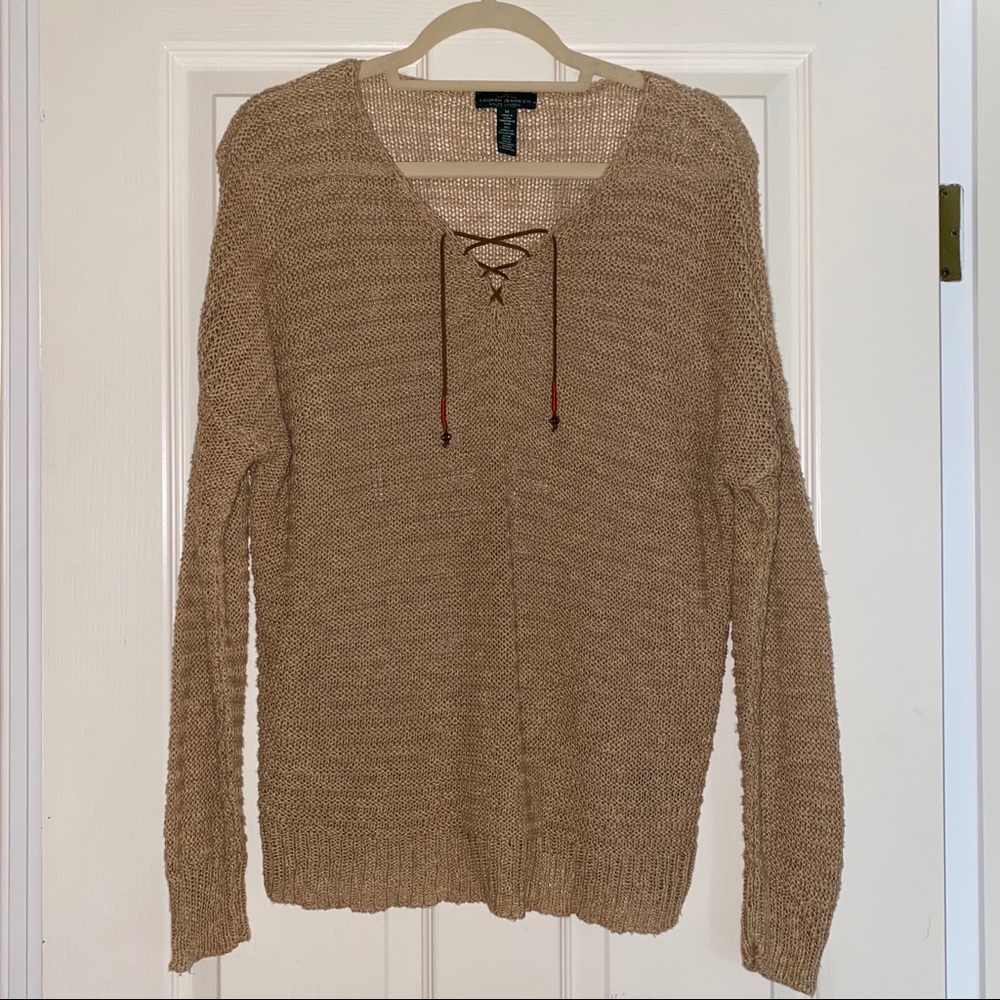 Ralph Lauren Lace-Up Sweater